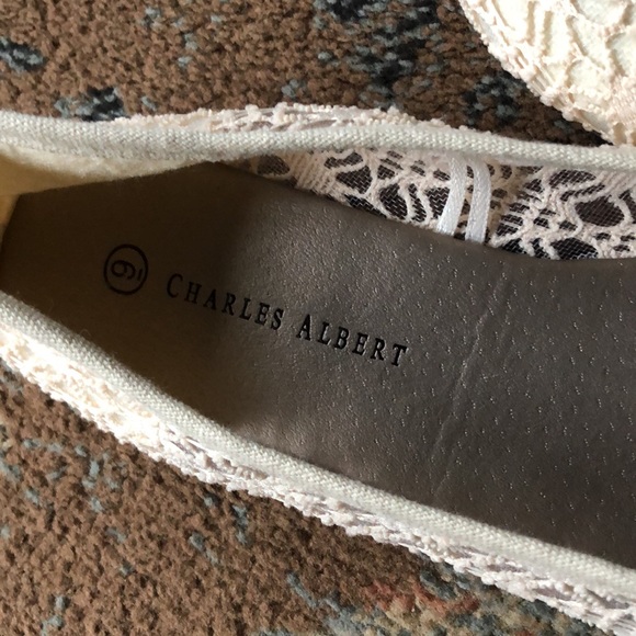 Women’s size 9 Charles Albert Breathable Crochet Lace Ballet Flat -ivory - Picture 2 of 8